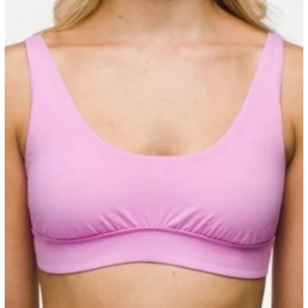 prAna Mallorca‎ Top Cosmos Pink Cropped Sports Bra Swim Suit Bikini Top Womens M